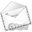 Grey Air Mail Icon 64x64 png